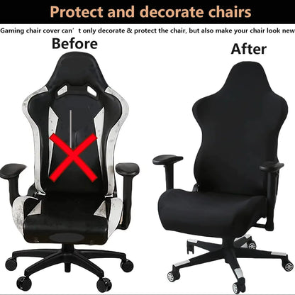 Gaming Chair Cover-Gaming Chair Seat Cover 4Pc/Set Gaming Chair Covers Stretchable with Armrest Covers/Chair Back Covers/Chair S