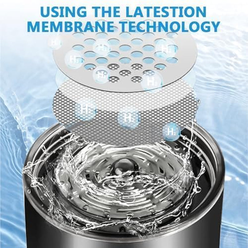 Portable Hydrogen Water Generator with SPE PEM Technology for Enhanced Hydration at Home, Office, Travel, and Exercise