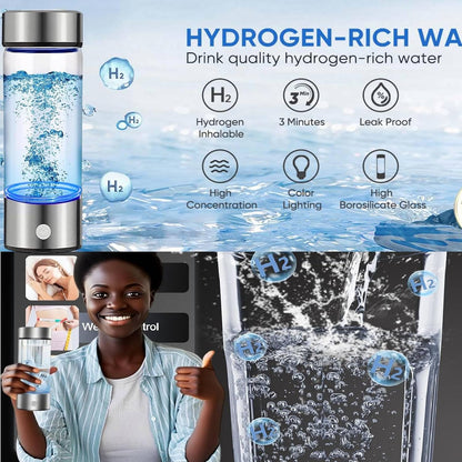 Portable Hydrogen Water Generator with SPE PEM Technology for Enhanced Hydration at Home, Office, Travel, and Exercise